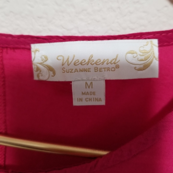 Suzanne Betro Weekend-Fuscia Top - Picture 2 of 3
